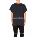 New trendy streetwear loose fit black custom t shirt with O neck short sleeve for men